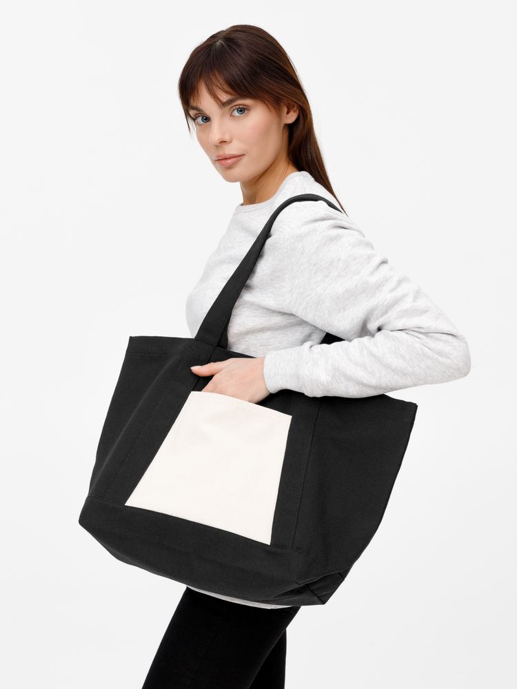 картинка Шопер Shophop, черный с неокрашенным от магазина Одежда+