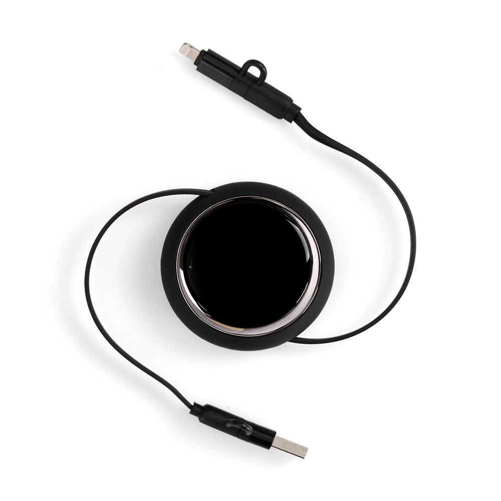 картинка Складной кабель с переходниками pocketCoil, черный от магазина Одежда+