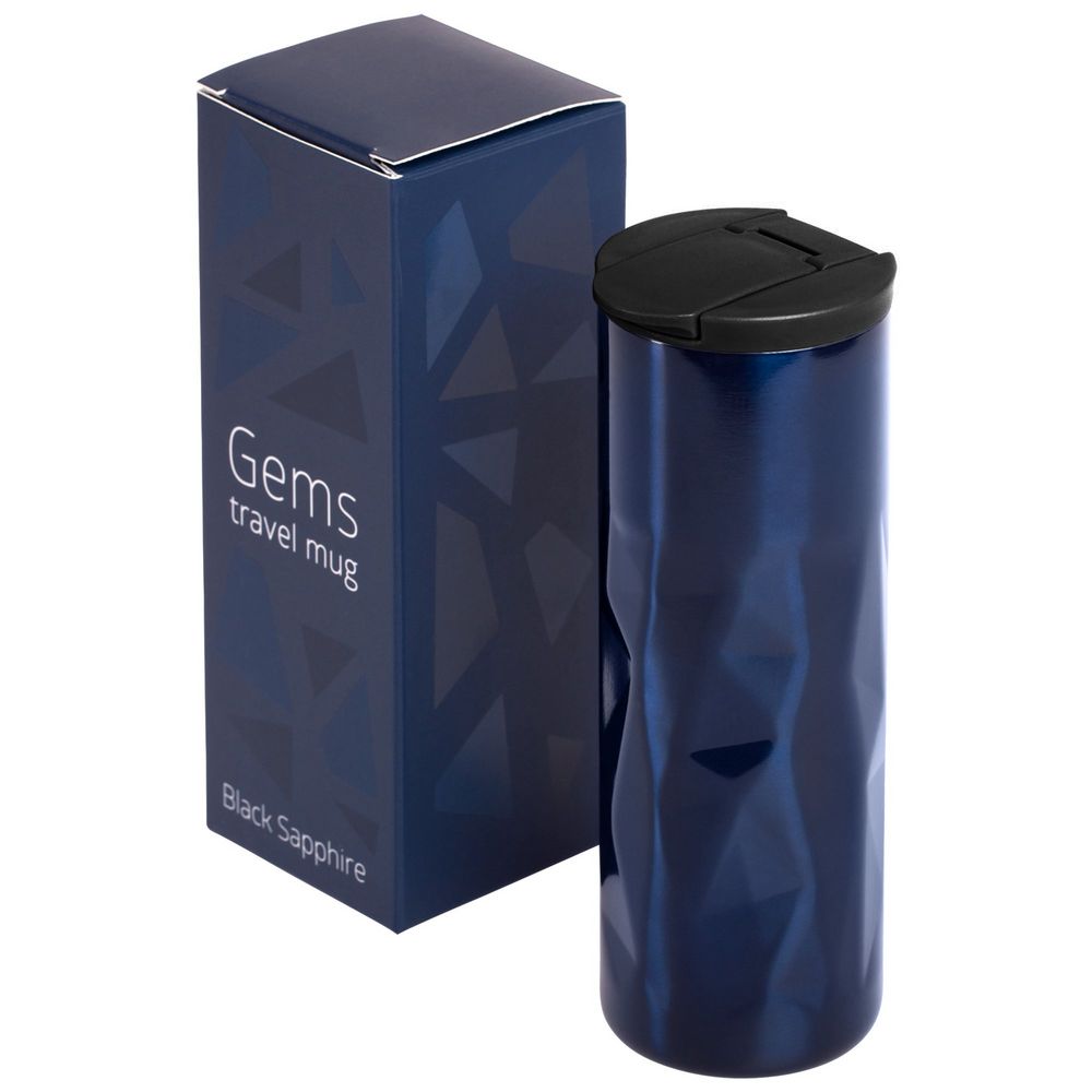 картинка Термостакан Gems Black Sapphire, черный сапфир (синий) от магазина Одежда+