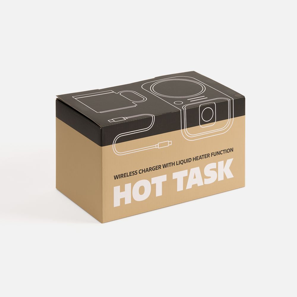 картинка Беспроводное зарядное устройство с подогревом кружки Hot Task, белое от магазина Одежда+