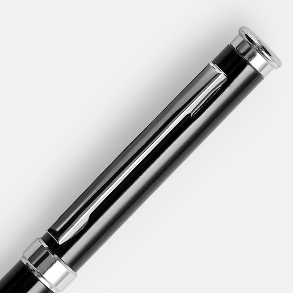 картинка Ручка шариковая Finn Chrome, черная от магазина Одежда+