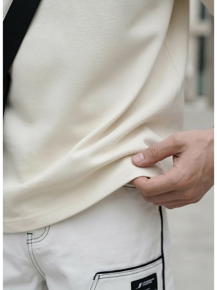 картинка Футболка Oversize Premium 210, молочно-белая от магазина Одежда+