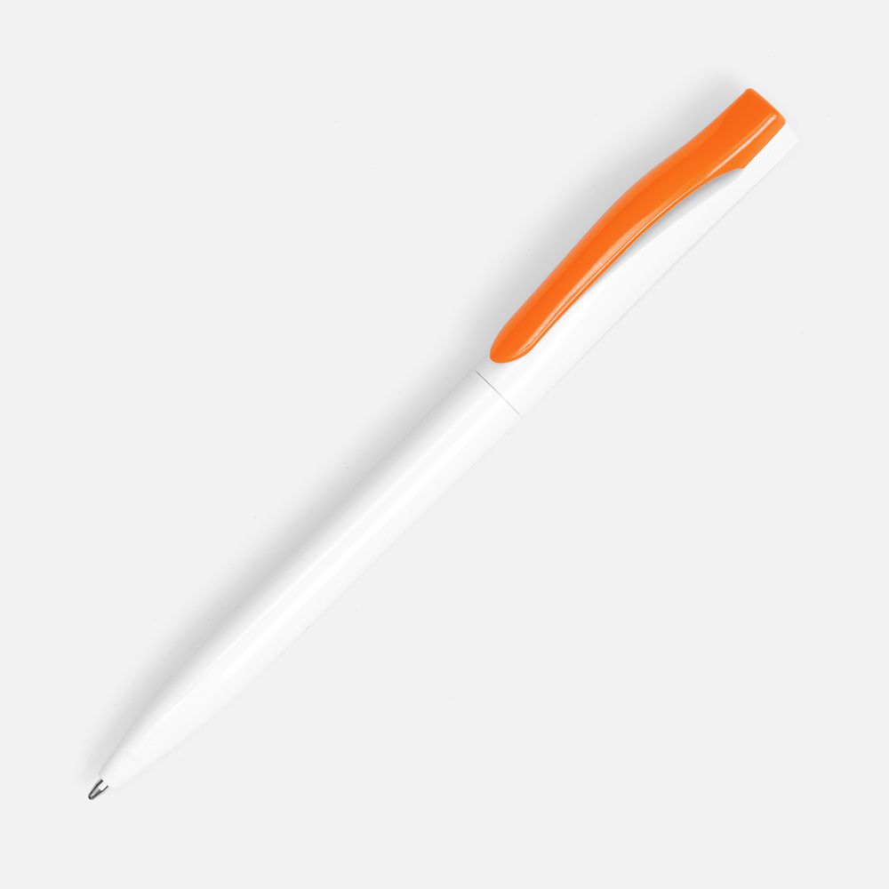картинка Ручка шариковая Pin, белая с оранжевым от магазина Одежда+
