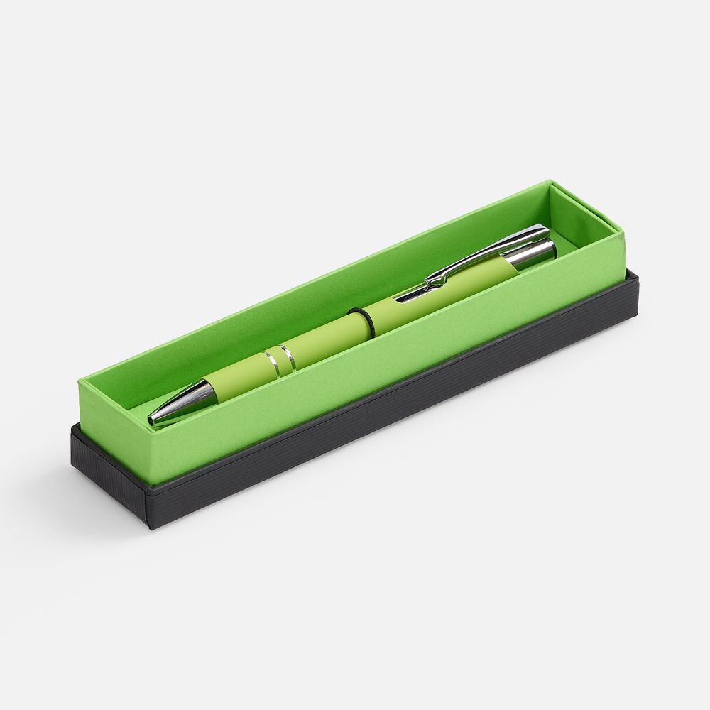 картинка Ручка шариковая Keskus Soft Touch в футляре, зеленое яблоко от магазина Одежда+