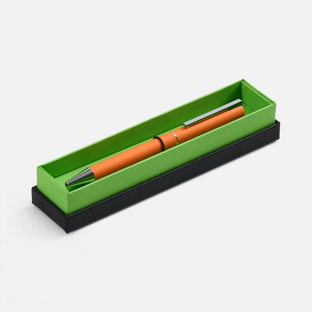 картинка Ручка шариковая Blade Soft Touch в футляре, оранжевая от магазина Одежда+