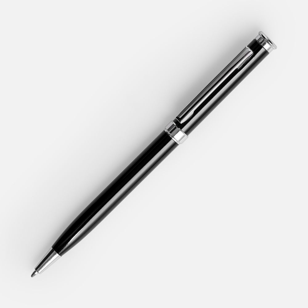 картинка Ручка шариковая Finn Chrome, черная от магазина Одежда+
