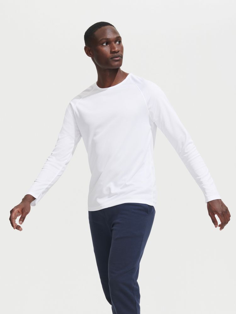 картинка Футболка с длинным рукавом Sporty LSL Men, черная от магазина Одежда+