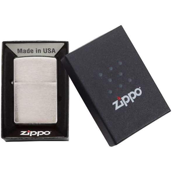 картинка Зажигалка Zippo Armor Brushed, матовая серебристая от магазина Одежда+